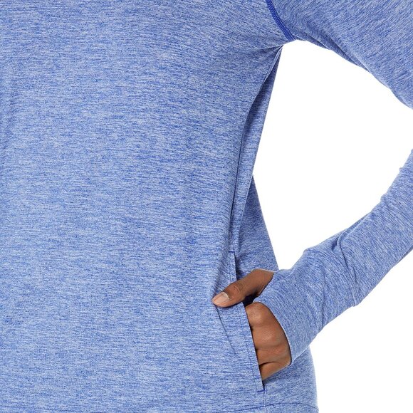 Amazon Essentials Women's Small Stretch Popover Hoodie Blue Space AZ0064 - Picture 4 of 4